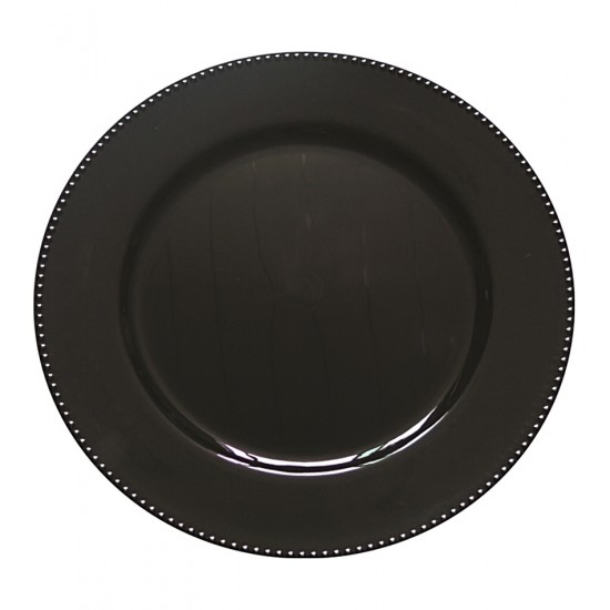 Sousplat 33cm Bubbles Preto